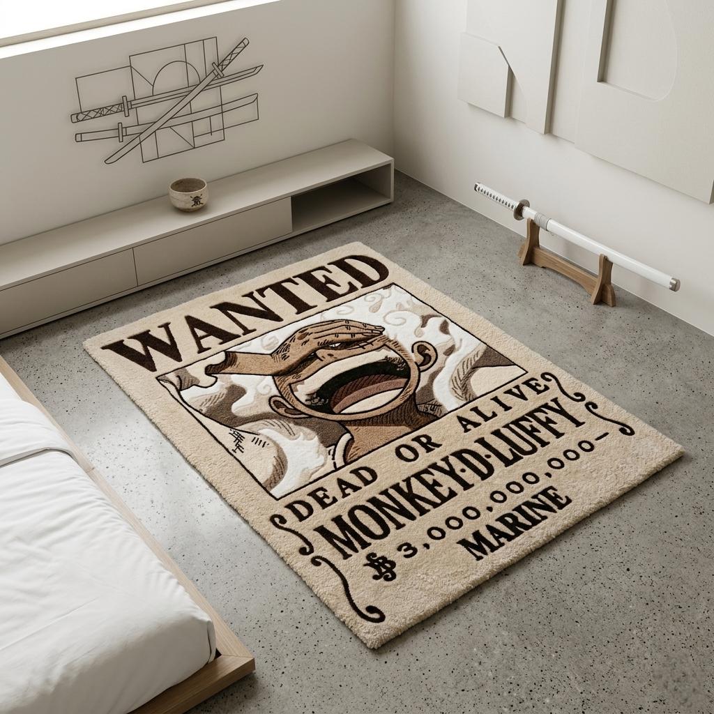 One Piece Wanted Poster Rug - Etsy