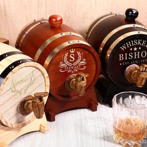 Personalized Engraved Whiskey Barrel | Mini Wood Whiskey Barrel | Wedding Gift| Groomsmen Gift | Birthday Gift | Wood Barrel | Gift for Him