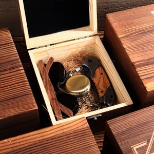 Personalised Wooden Gift Box, Custom Engraved Keepsake Box, Empty Wedding Gift Box, Gift for him image 2