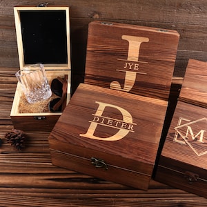 Personalised Wooden Gift Box, Custom Engraved Keepsake Box, Empty Wedding Gift Box, Gift for him image 5