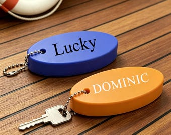 Floating Keychain, Custom Boat Gift for Boaters, Fisherman Personalized Floating Keychain, Waterproof Lightweight Key Float for Boating
