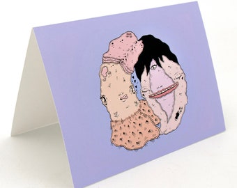 Lover's Valentine's Day Erotic Art Funny Dirty Raunchy Naughty Greeting Card - for baby shower, anniversary, love, card for him or her