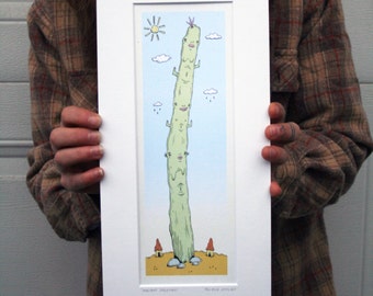 Saguaro Daytime Cactus Art Print