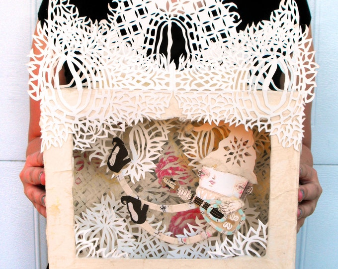 RESERVED FOR JAN shadow Box Fine Art Diorama Gouache Painting Etsy