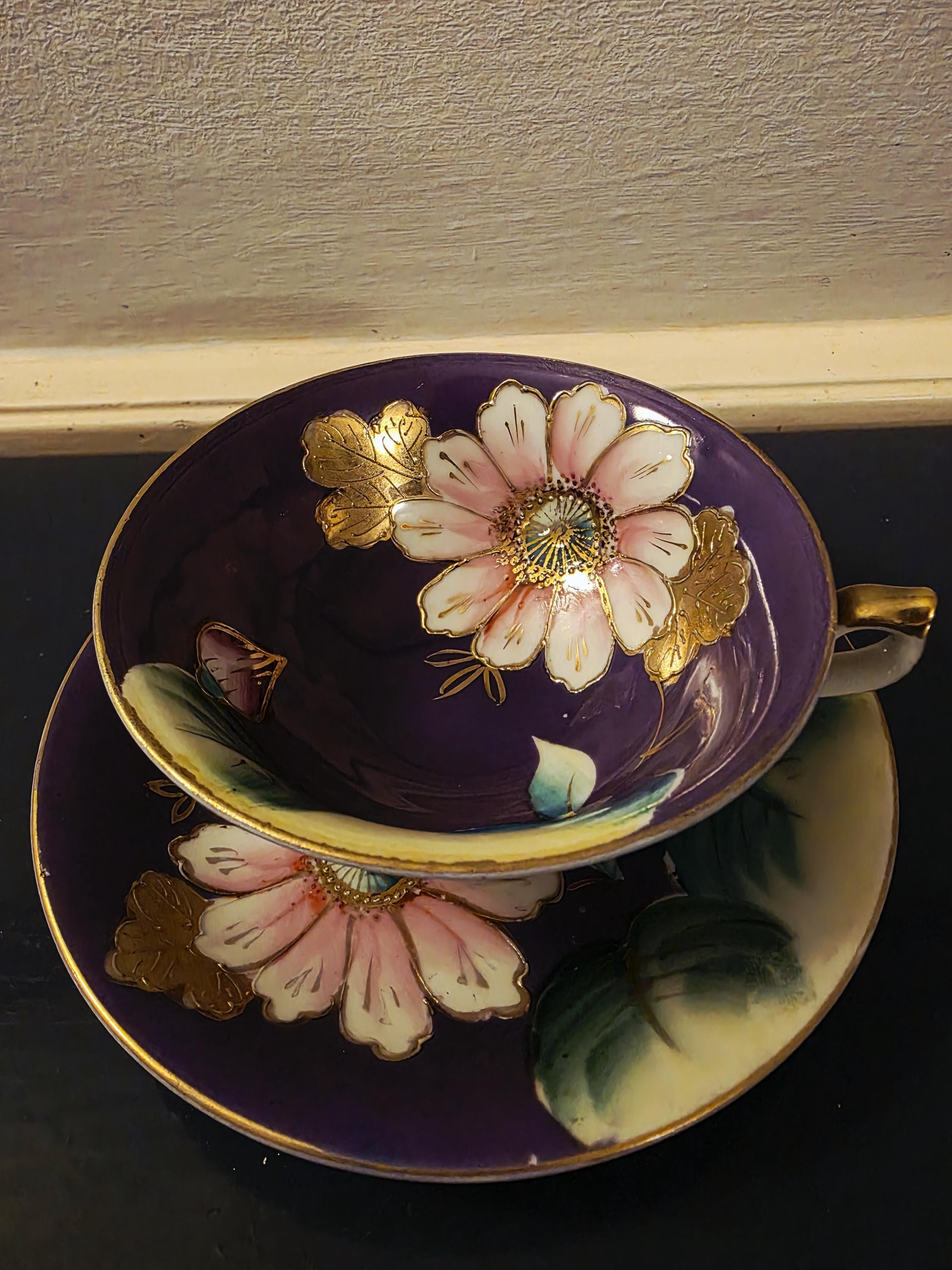 Hand Painted Made in Occupied Japan Cup and Saucer - Etsy