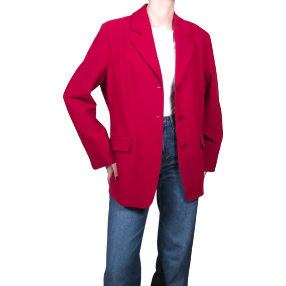 Gianfranco Ferré, Vintage Gianfranco Ferré “Red” Tailored Wool Blazer – Made in Italy Size L/XL