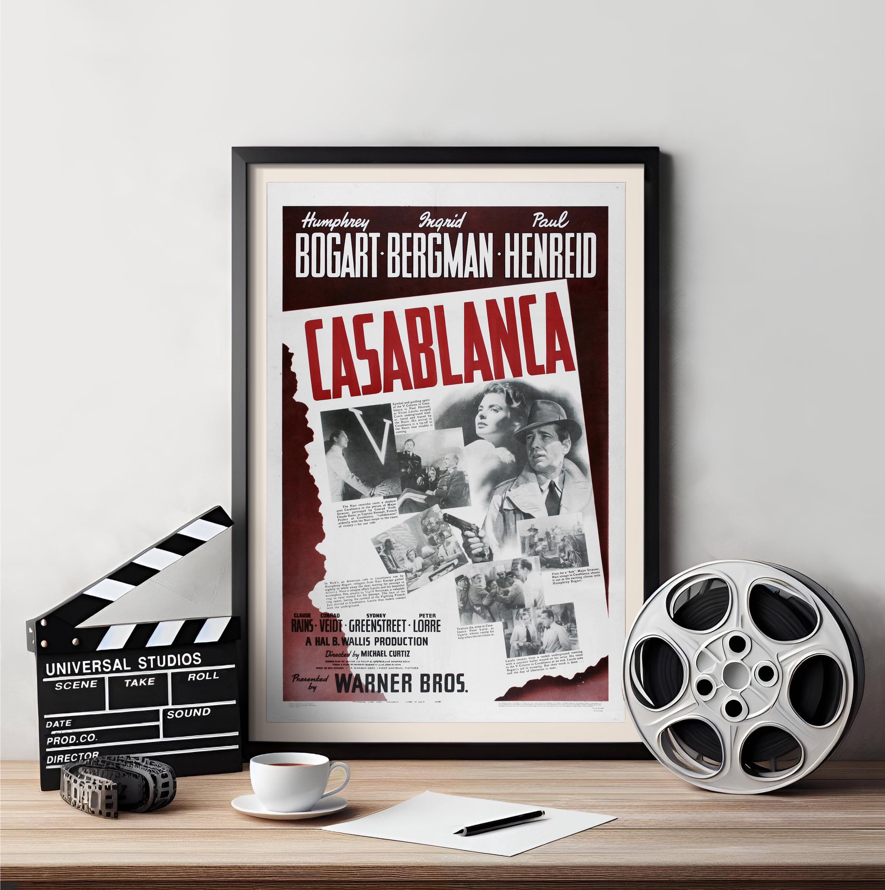 カサブランカ映画ポスター：クラシック映画の装飾（デジタル 