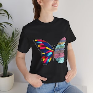 Custom Butterfly Floral Shirt | Butterfly T-Shirt | Butterfly Graphic Shirt | Gift For Her | Flowers Gift T-Shirt | Butterfly Gift