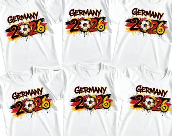 Germany 2026 Matching Shirts, Group Soccer T-Shirt Set, German Flag Team Shirts, Football Fan Matching Tee, Friends & Family Outfit