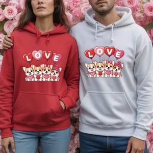 Cute Dog Valentine Shirt – Love Puppies Sweatshirt, Dog Lover Gift, Pet Mom Valentine Tee, Puppy Love Shirt, Animal Lover Gift