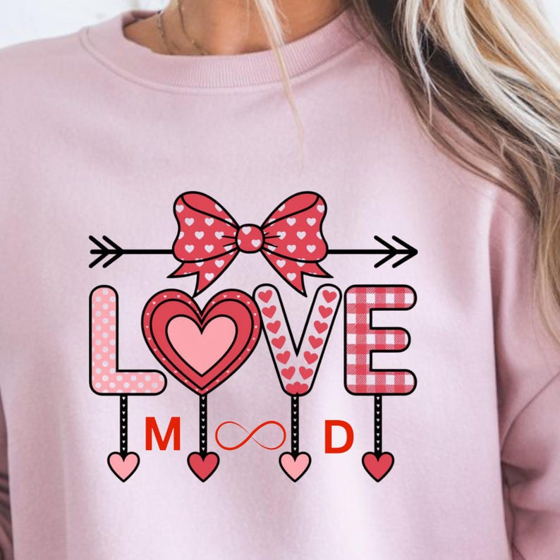 Personalized Love Shirt, Valentines Day Shirt for Her, Custom Initial Love Tee, Romantic Valentine Gift, Cute Heart Design