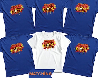Spain 2026 Shirt, Spain Soccer Fan Tee, Matching Family Shirts, Spanish Flag Football Shirt, World Cup 2026 Spain T-Shirt