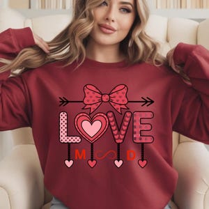 Personalized Love Shirt, Valentines Day Shirt for Her, Custom Initial Love Tee, Romantic Valentine Gift, Cute Heart Design