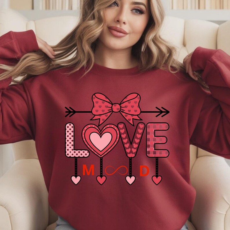 Personalized Love Shirt, Valentines Day Shirt for Her, Custom Initial Love Tee, Romantic Valentine Gift, Cute Heart Design