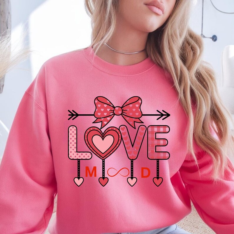 Personalized Love Shirt, Valentines Day Shirt for Her, Custom Initial Love Tee, Romantic Valentine Gift, Cute Heart Design