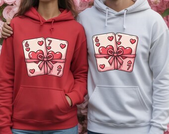 Custom Dice Numbers Valentine Shirt, Womens Valentines Day Sweatshirt, Romantic Love Dice Tee, Personalized Couple Gift, Couple Tee
