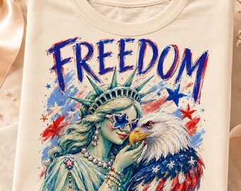 Eagle Liberty Png,  Patriotic Statue Of Liberty Shirt Design, Vintage 4th of July Png, Independence Day Gift, Vintage Merica Eagle Graphic