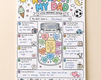 All About My Dad Printable Father’s Day Interview, Kids Fill In Activity Page, Dad Keepsake Gift from Child, Preschool Classroom Worksheet