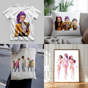 K Pop Demon Hunter Clipart, Sa-ja Girls Sa-ja Boys Png, Demon Hunter PNG, Instant Download (Huntr\x, Rumi, Mira, Zoey, Saja Boys, Jinwoo)