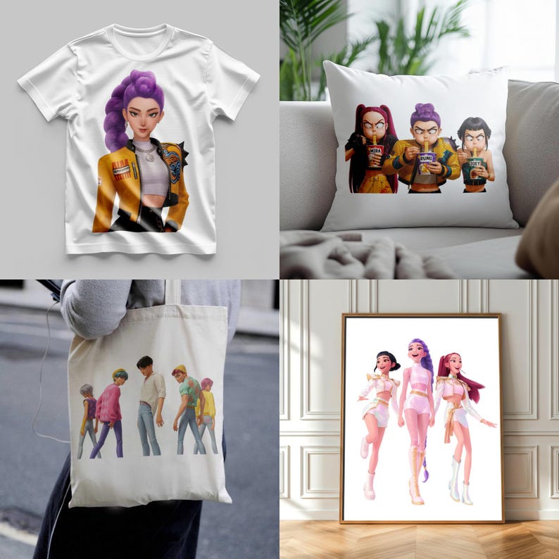 K Pop Demon Hunter Clipart, Sa-ja Girls Sa-ja Boys Png, Demon Hunter PNG, Instant Download (Huntr\x, Rumi, Mira, Zoey, Saja Boys, Jinwoo)