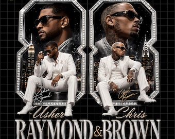 Raymond and Brown Tour 2026, R&B Tour PNG, Usher and Chris Brown Digital Print, RB Shirt Graphic, Sublimation Design, Digital Download
