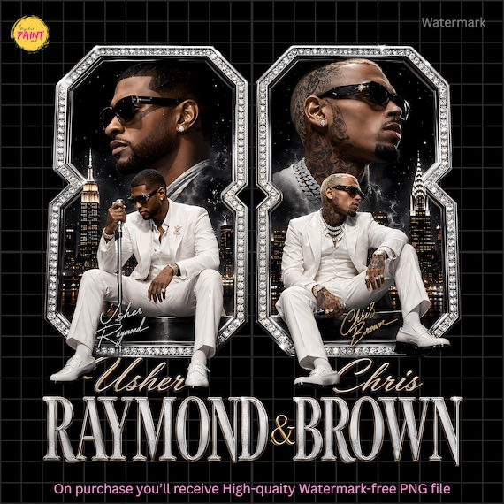 Raymond and Brown Tour 2026, R&B Tour PNG, Usher and Chris Brown Digital Print, RB Shirt Graphic, Sublimation Design, Digital Download