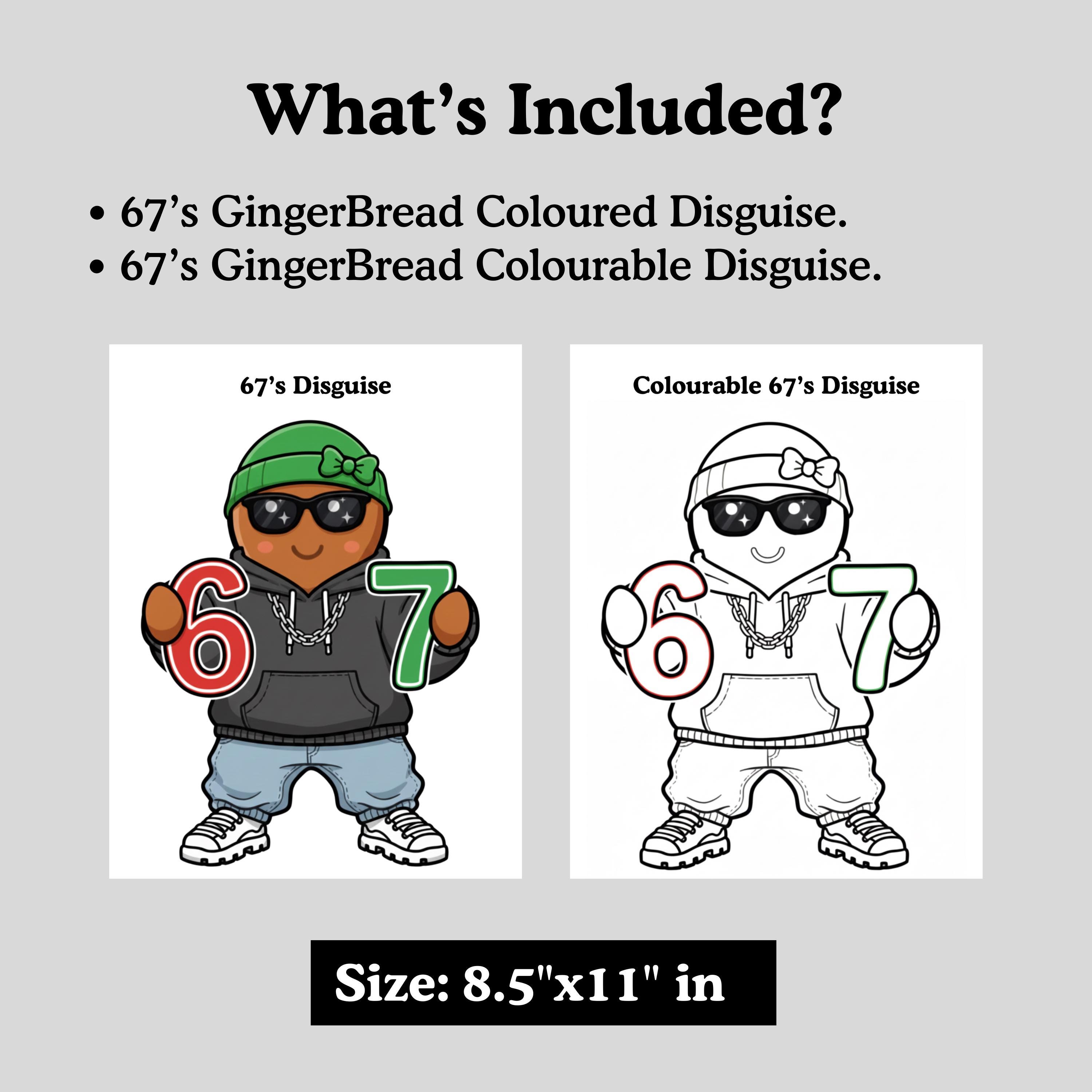67 Disguise a Gingerbread Man, Printable Christmas Six Seven ...