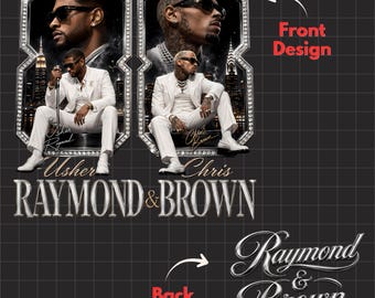 Raymond and Brown Tour 2026, R&B Tour PNG, Usher and Chris Brown Digital Print, RB Shirt Graphic, Sublimation Design, Digital Download