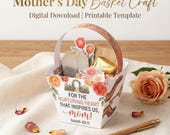 Mother's Day 3D Basket Printable Craft | Floral Gift Basket | Mothers Day Decor | Kids DIY Project | Digital Download