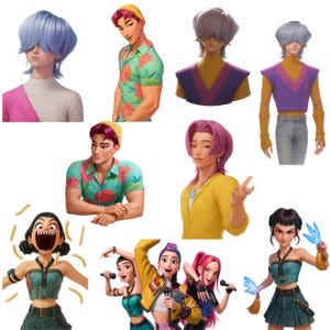 K Pop Demon Hunter Clipart, Sa-ja Girls Sa-ja Boys Png, Demon Hunter PNG, Instant Download (Huntr\x, Rumi, Mira, Zoey, Saja Boys, Jinwoo)