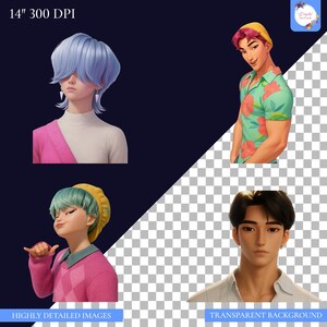 Kpop Demon Hunter Png, Saja Boys Png Bundle, K-pop Demon Hunters Inspired Digital Stickers Pack, Saja Boys Boy Band PNG, Kpop Movie Png