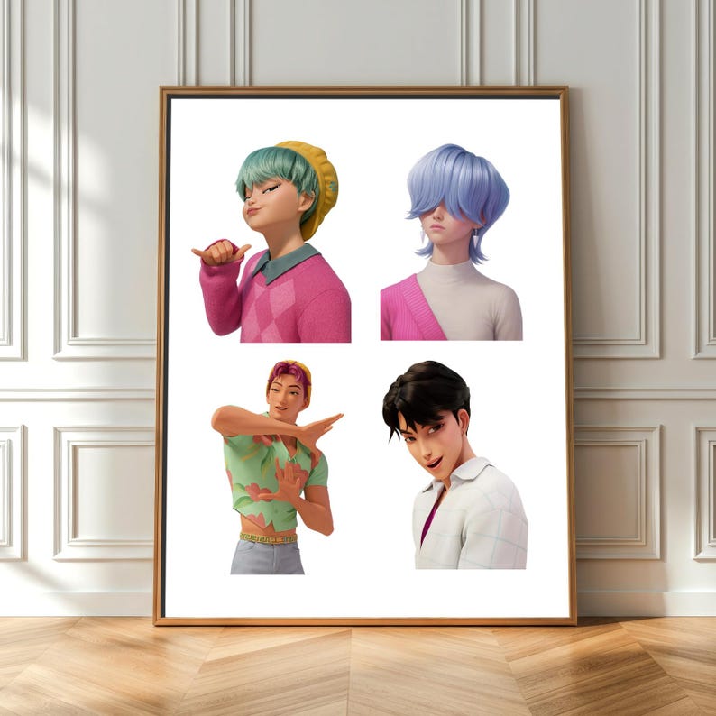 Kpop Demon Hunter Png, Saja Boys Png Bundle, K-pop Demon Hunters Inspired Digital Stickers Pack, Saja Boys Boy Band PNG, Kpop Movie Png