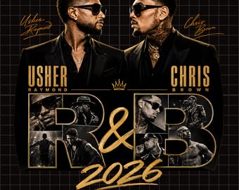 Usher Raymond and Chris Brown Tour 2026, R&B Tour PNG, Chris and Usher Shirt Graphic, R B Concert, Shirt DTF, Digital Download