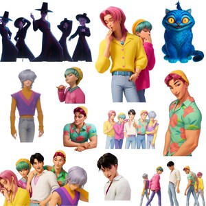 Kpop Demon Hunter Png, Saja Boys Png Bundle, K-pop Demon Hunters Inspired Digital Stickers Pack, Saja Boys Boy Band PNG, Kpop Movie Png