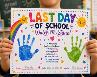Last Day of School Handprint Craft | End of Year Preschool Keepsake (PDF Printable)