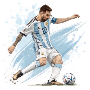 Lionel Messi Clipart Bundle, 11 High-Quality Messi PNG Files, Digital Clipart Soccer Messi Argentina, Messi Wall Art T-Shirts Tumbler Prints