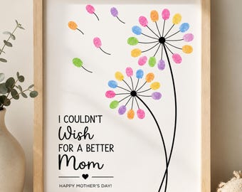 Mother's Day Handprint Art Craft, Mommy Handprint Fingerprint Craft, Mother's Day Keepsake Craft Preschool, DIY Baby Toddler Craft