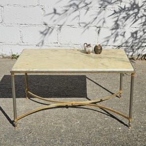 SOLD OUT ! Vintage French Marble Cocktail Table Maison Jansen Style from the 70s