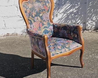 OFERTA ESPECIAL - Sillón Voltaire vintage francés - Sillón de madera maciza - Estilo Luis Felipe - Años 70