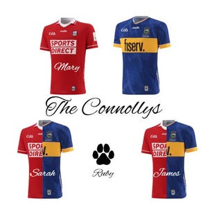 Custom GAA Jersey Family Print: Irish Sports Wall Art (Digital Download)