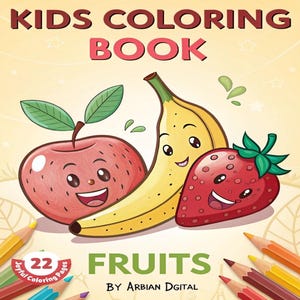 Juicy Fun: Printable Fruit Coloring Book for Playful Kids