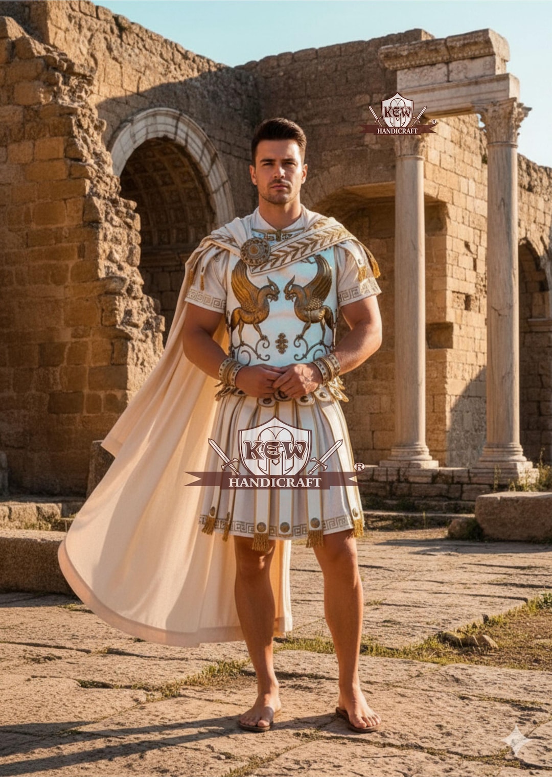 Handmade Roman Lorica Segmentata, Julius Caesar Costume, Greek Cosplay ...