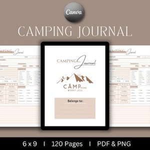 Camping Journal Printable: Wandern & Reisen Abenteuer Log (PDF Download)