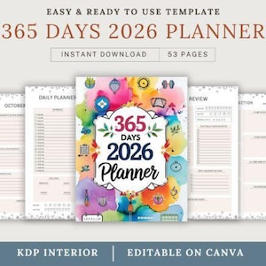 2026 Daily Planner Printable PDF: US Letter Size