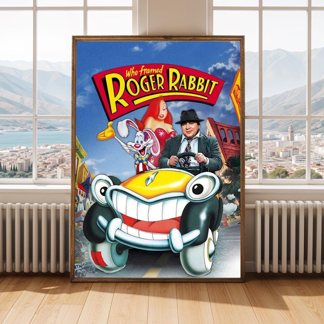 Roger Rabbit Car Graphics Who Framed Roger Rabbit Car Poster – Mixed Media, Colourful Cartoon ...