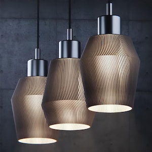 Twisted Lamp Shade 3D Printing, Pendant Lamp 3D Printing, Digital File, STL File, Home Decoration, 3D Lamp Printing, 3D Print STL File Lamp