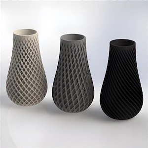 Spiral Vase 3D Printing, STL 3D Print File, Digital Download for 3D Printing, Home Decor Vase for Plants and Flowers, 3D Vase, STL File