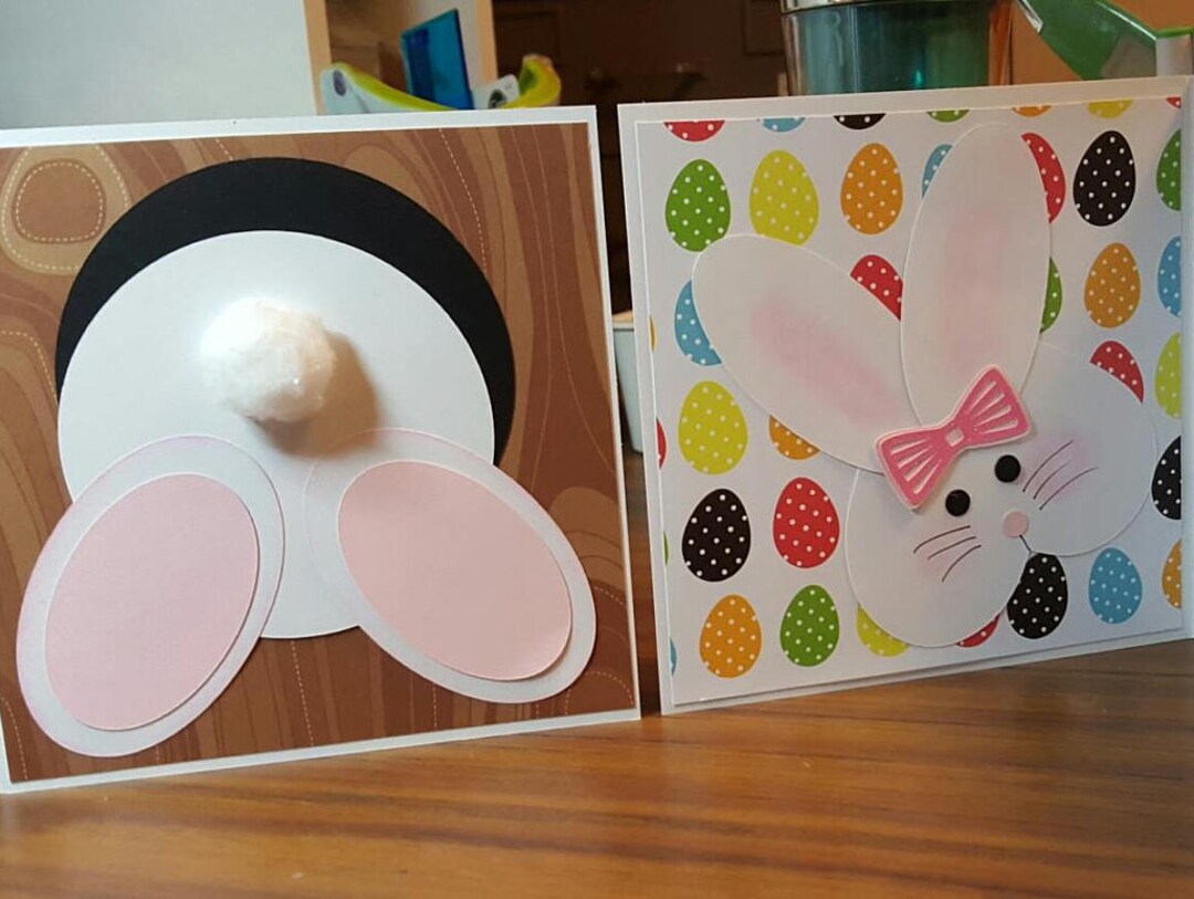 Happy Easter Bunny Handmade Greeting Card - Etsy
