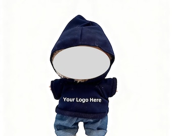 Custom Dolls Hoodie Logo And Text, Personalized Dolls Sweatshirt, Custom 7 Inch Dolls Shirt With Hood