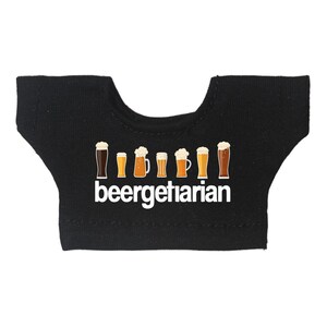 Benutzerdefinierte 2 STÜCKE Puppen Schwarzes Hemd und Hut Set, personalisierte Puppen T-Shirt und Hut, benutzerdefinierte Puppenkleidung und Hut Geschenk Bild 4